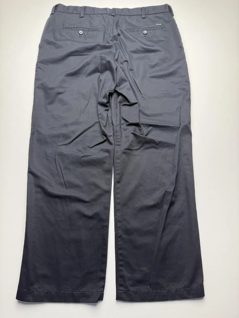 IZOD Pants Mens 36x30 Gray American Chino Flat Front Regular Fit Casual Office